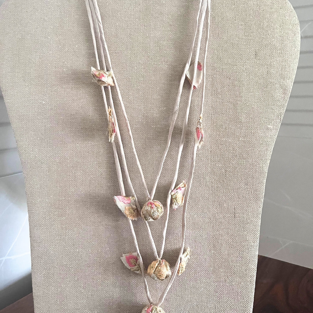 Ivory Embellished Women Necklace | Hand Crafted | Unique Artistic Design | Chic