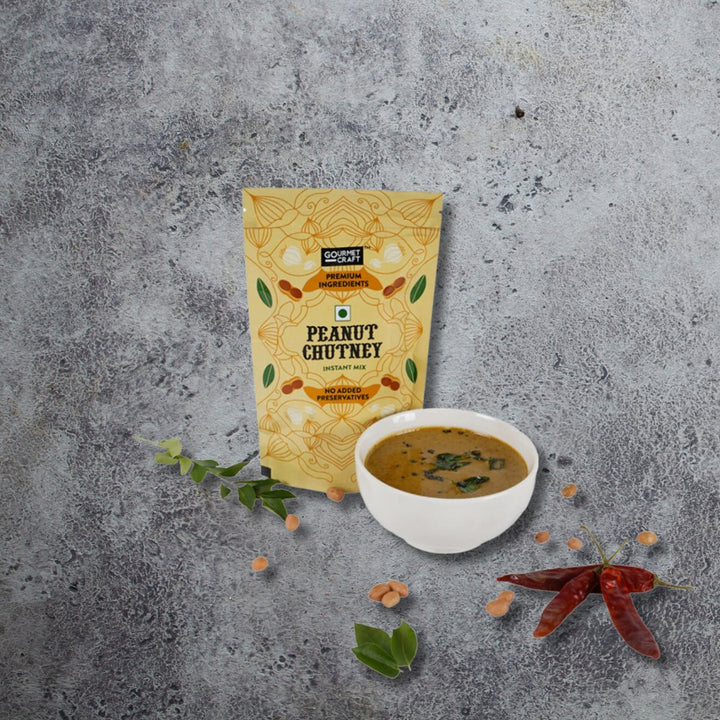 Instant Peanut Chutney Mix | No Added Preservatives And Colours | Easy to Use | Pouch Pack of 3