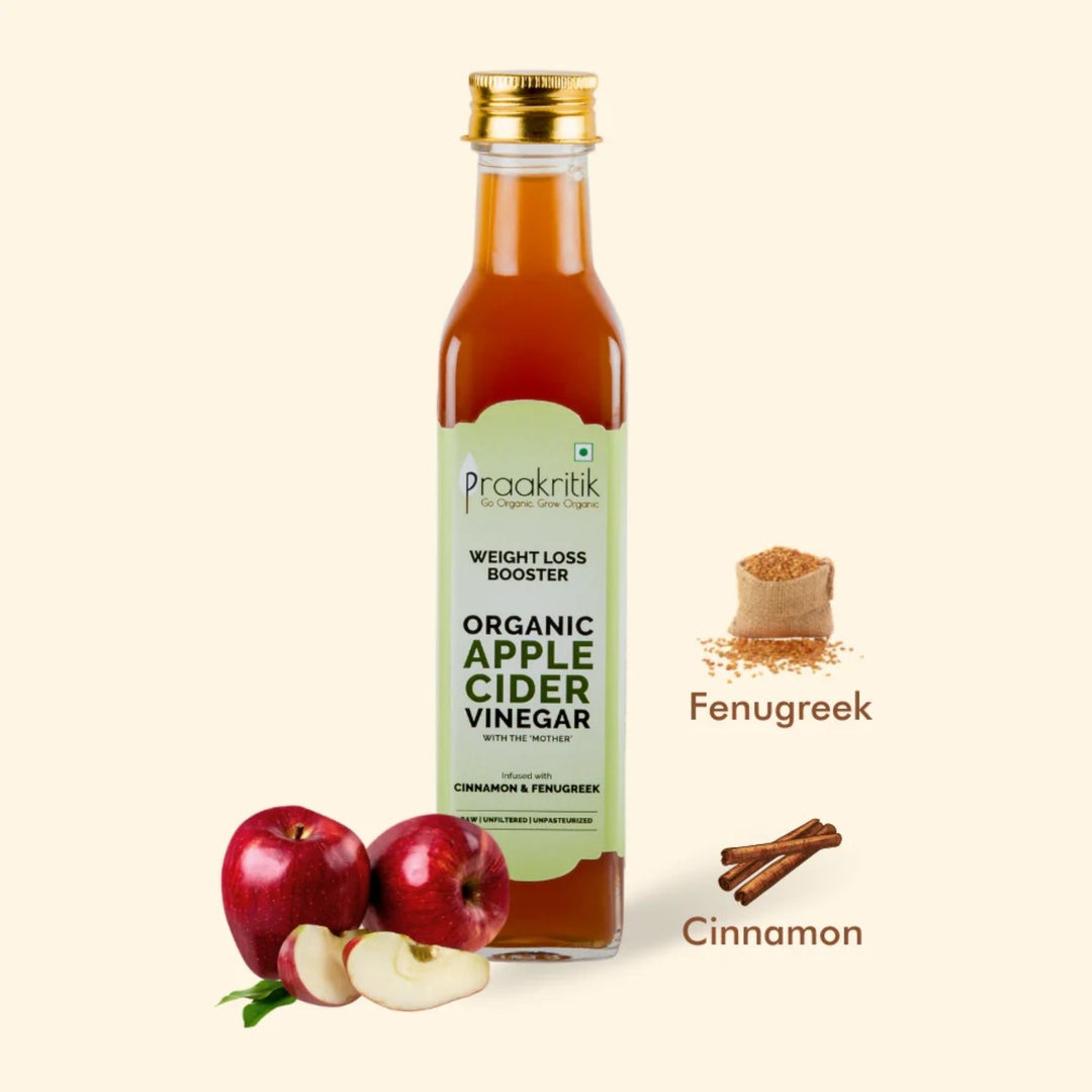 Organic Apple Cider Vinegar With Fenugreek & Cinnamon | Pure & Unfiltered | 250 ML