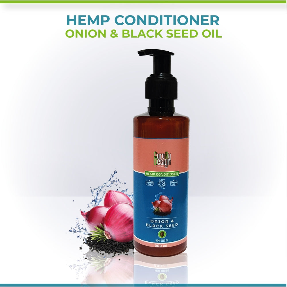 Hemp, Onion & Black Seed Oil Conditioner | Hair Fall Control | All Hair Type | 200 ML