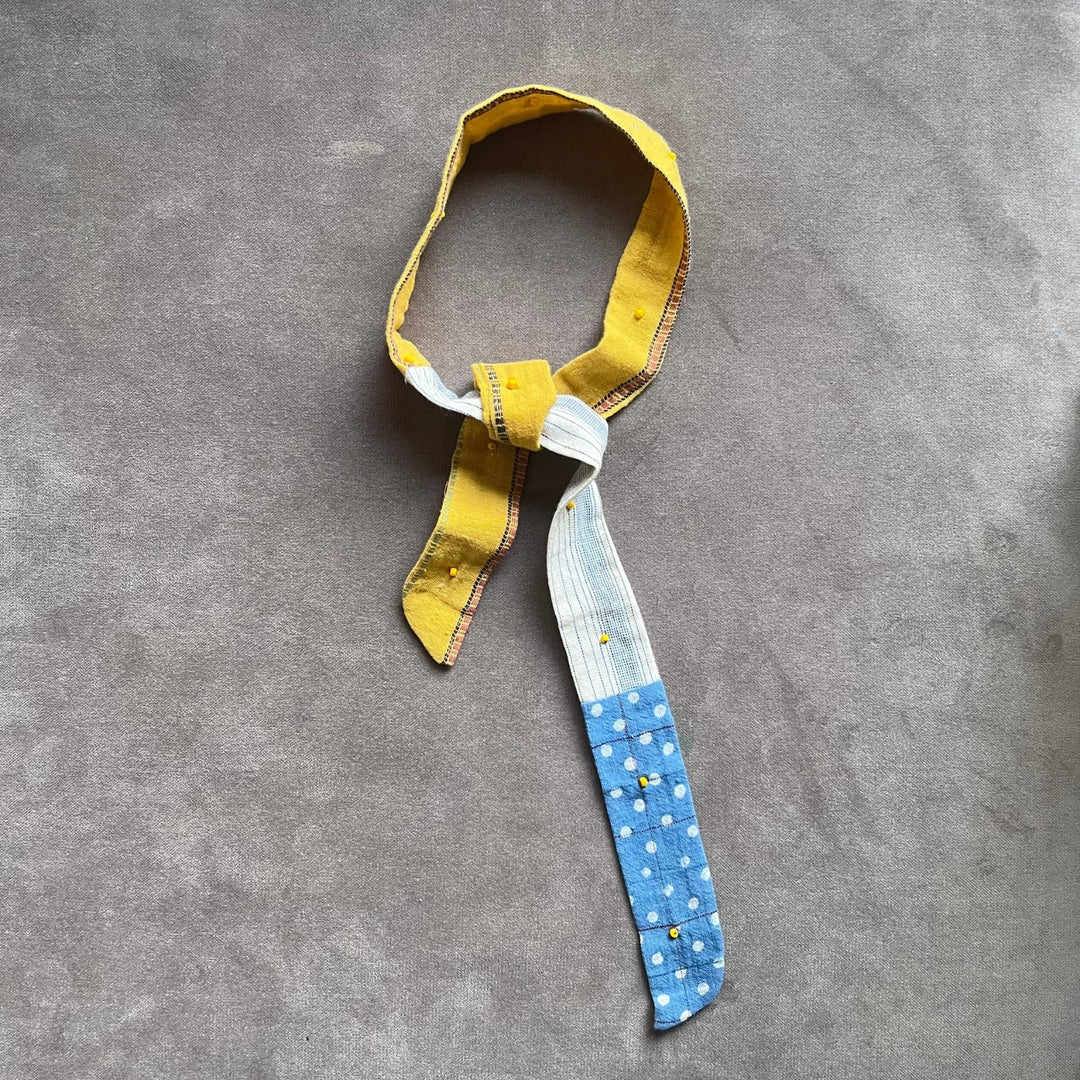 Free Size Headband For Women | Anti-Slip | Stylish | Kala Cotton | Mustard & Blue