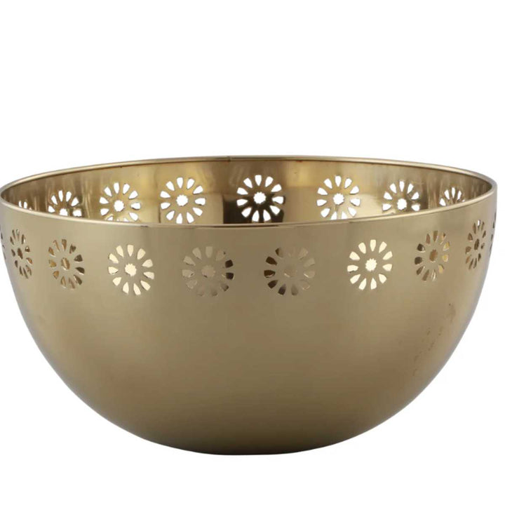 Gold Plated Stainless Steel Decorative Bowl | Center Piece | Dining Decor