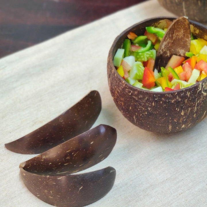 Coconut Shell Bowls | Serveware | Storage Bowls | Large | Set Of 4