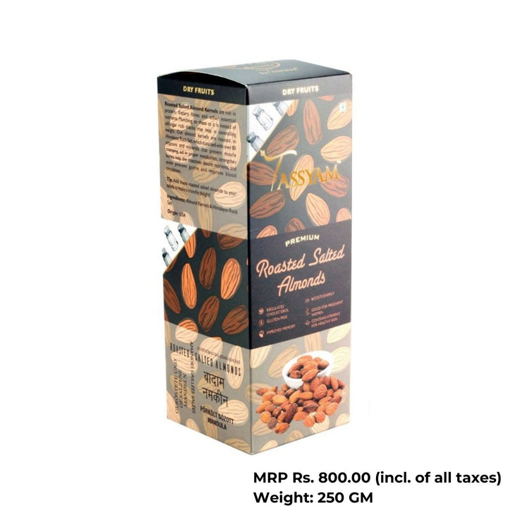 Roasted Salted Almonds | Namkeen Badam Giri | Healthy Dry Fruits | 250 GM