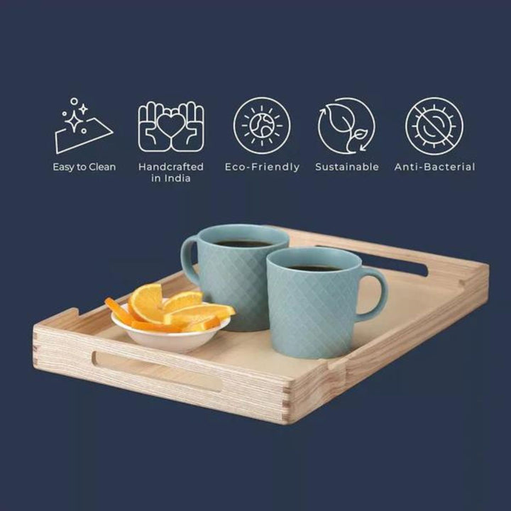 Cresta Serving Tray | Canadian Ash Wood | Hand-Crafted | Large - 18 Inch