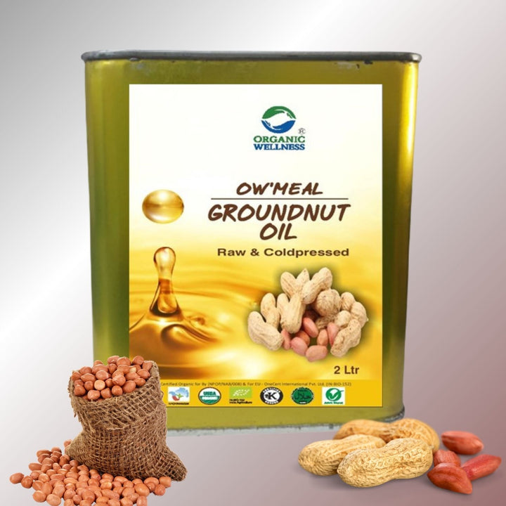 Groundnut Oil (Raw Peanuts Oil) | 100% Pure & Organic | Raw & Cold-Pressed