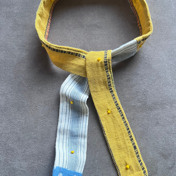 Free Size Headband For Women | Anti-Slip | Stylish | Kala Cotton | Mustard & Blue