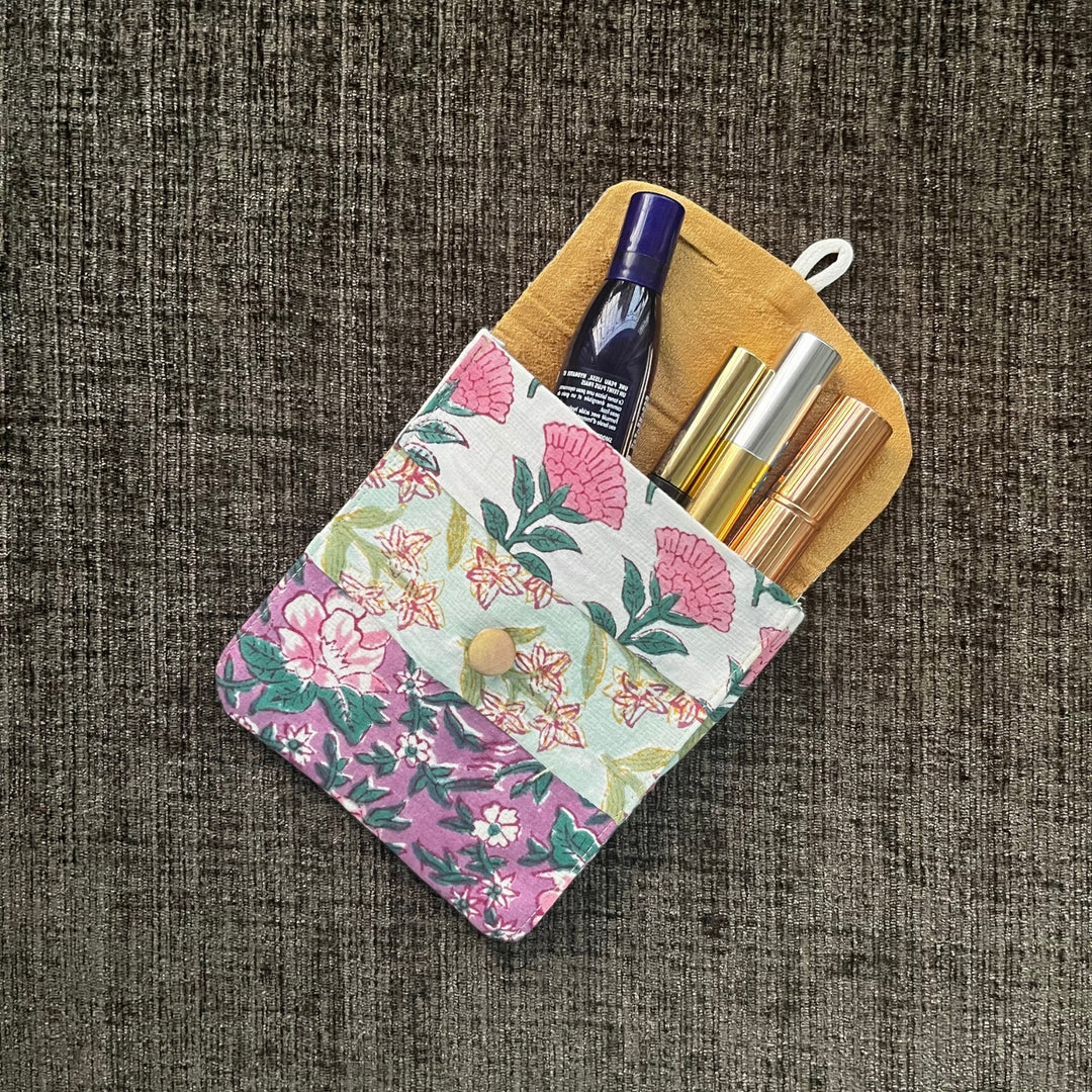 Multi Purpose Cotton Pouch | Hand-Crafted | Organiser And Storage