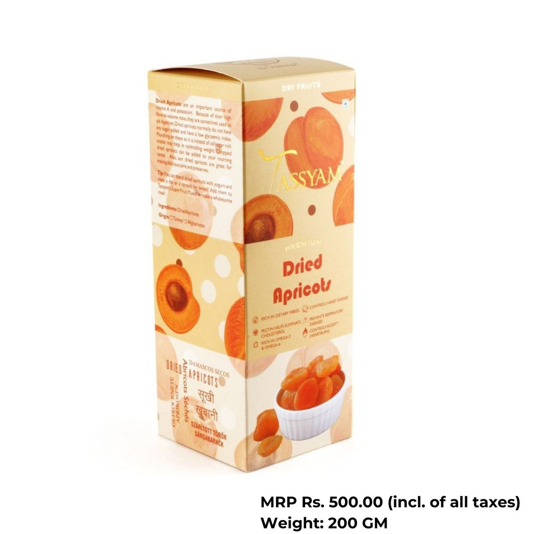 Premium Turkish Dried Apricots | Fibre Rich | Healthy Dry Fruits | 200 GM