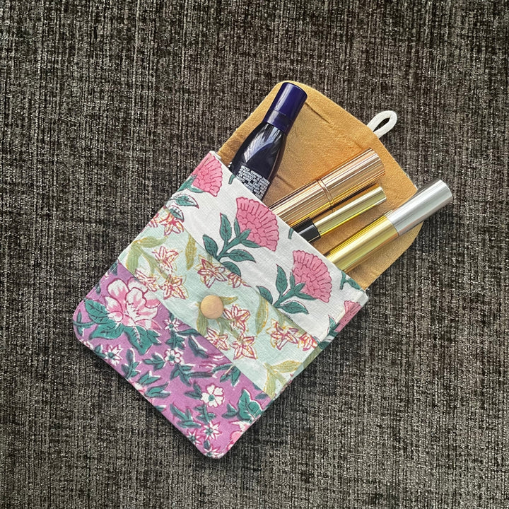 Multi Purpose Cotton Pouch | Hand-Crafted | Organiser And Storage