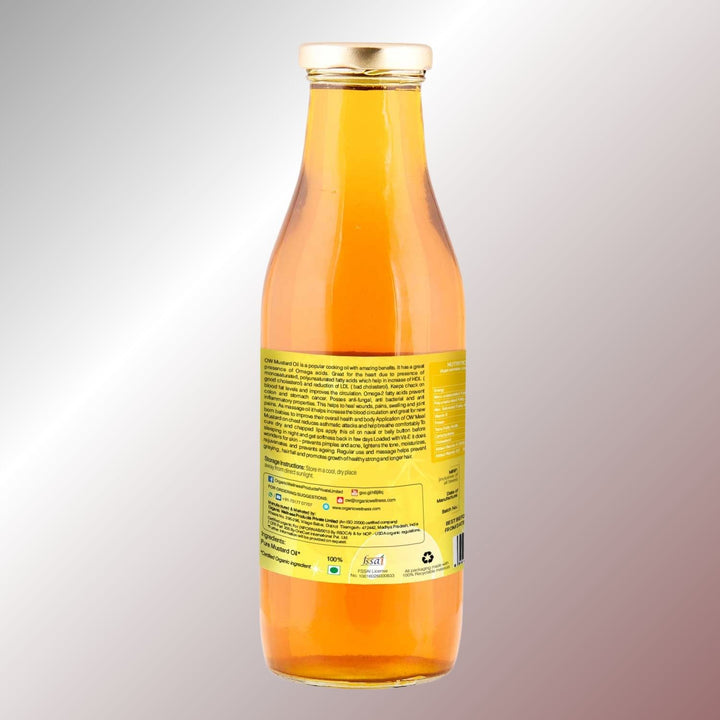 Mustard Oil | 100% Natural & Organic | Heart Health | Additives Free | 250 ML