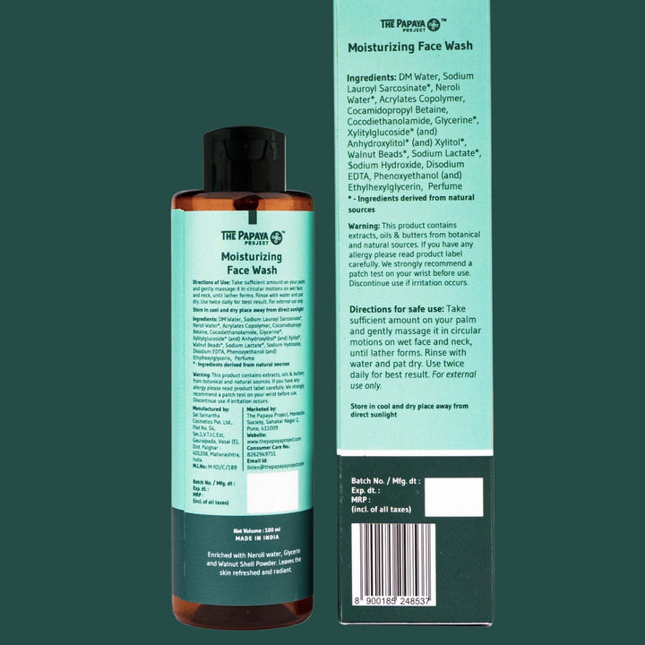 Moisturizing Face Wash | Even Skin Tone | Unclogs Pores | 100 ML