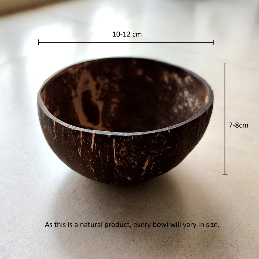 Coconut Shell Bowls | Natural | Handcrafted | Jumbo Bowl | Set Of 4