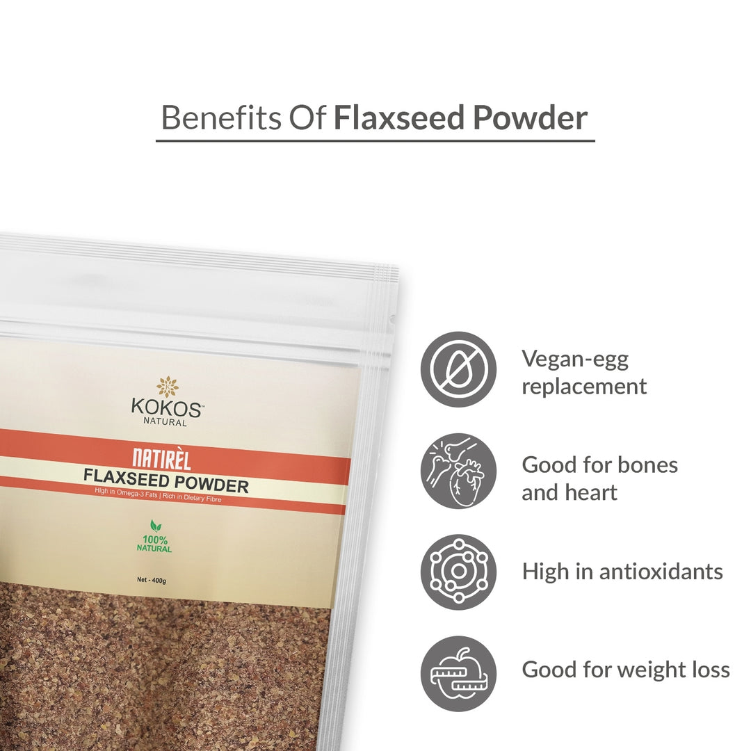 Flax Seed Powder | Dietary Fibre & Omega-3 Fats Rich | Superfood | 400 GM