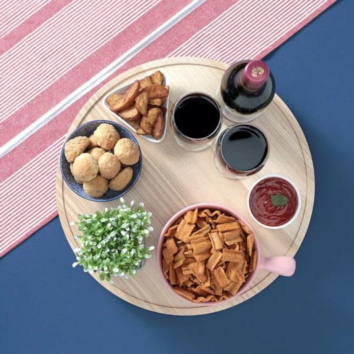 Cresta Lazy Susan | Revolving Tray | Canadian Ash Wood | Hand-Crafted | 16 Inch