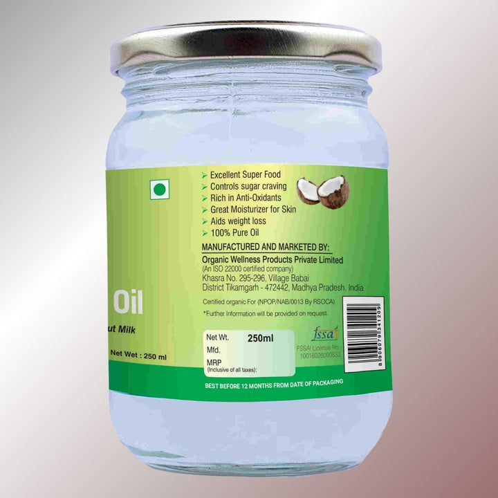 Virgin Coconut Oil | 100% Natural & Organic | Skin & Hair Nourishing Oil | 250 ML