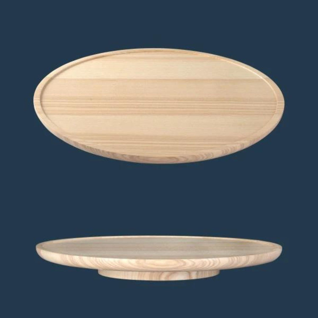 Cresta Lazy Susan | Revolving Tray | Canadian Ash Wood | Hand-Crafted | 16 Inch