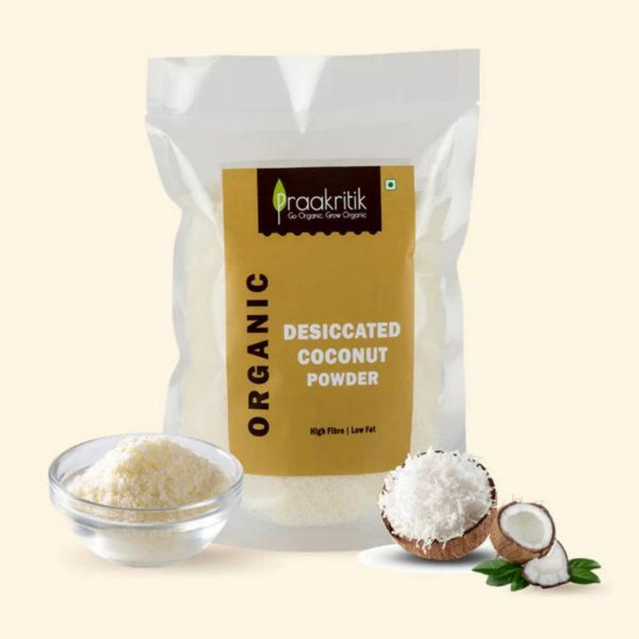 Organic Desiccated Coconut | Dried Coconut | Unsweetened | Pouch Of 200 GM