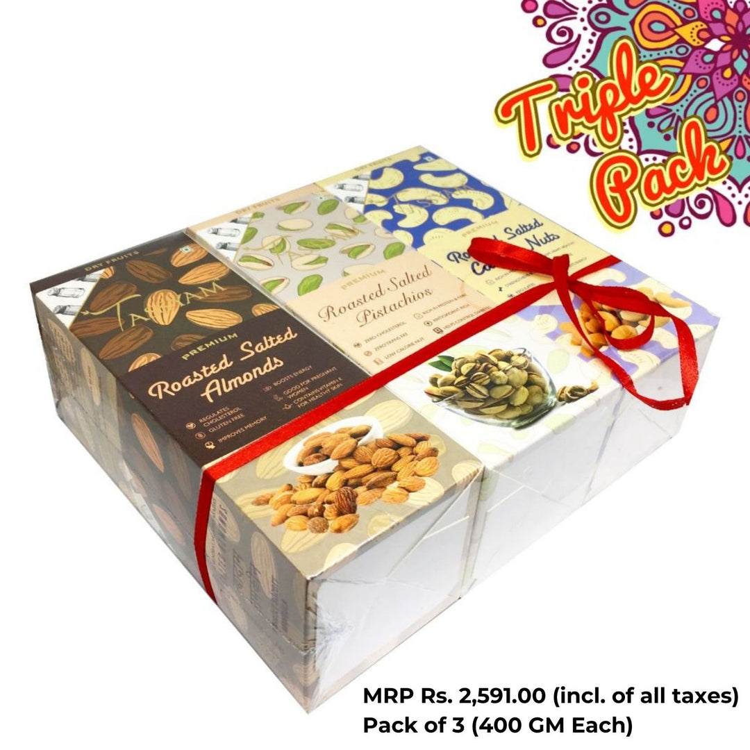 Dry Fruit Gift Set | Assorted Dry Fruits | Healthy Gifting | Luxury Box Of 3