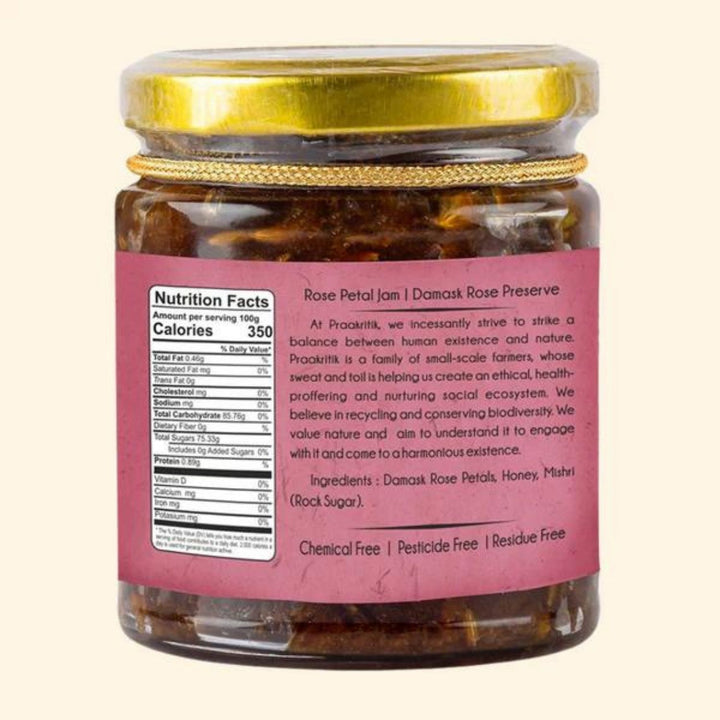 Organic Natural Artisan Gulkand | Clear Skin & Digestive Health | 250 GM