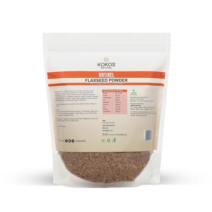 Flax Seed Powder | Dietary Fibre & Omega-3 Fats Rich | Superfood | 400 GM