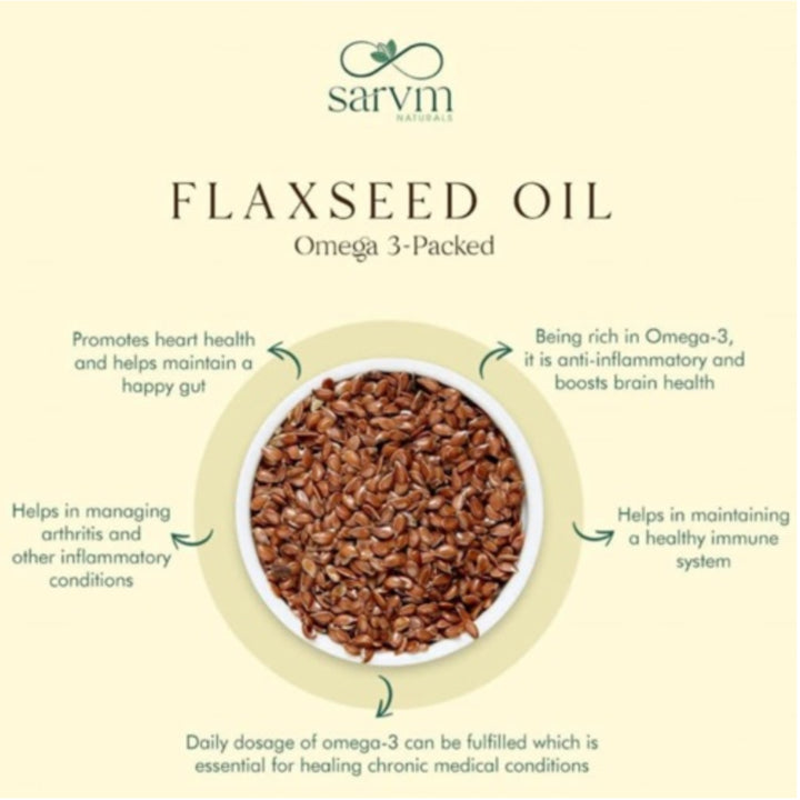 Cold Pressed Virgin Flaxseed Oil | Heart and Gut Friendly | Skin Revitalising | Natural