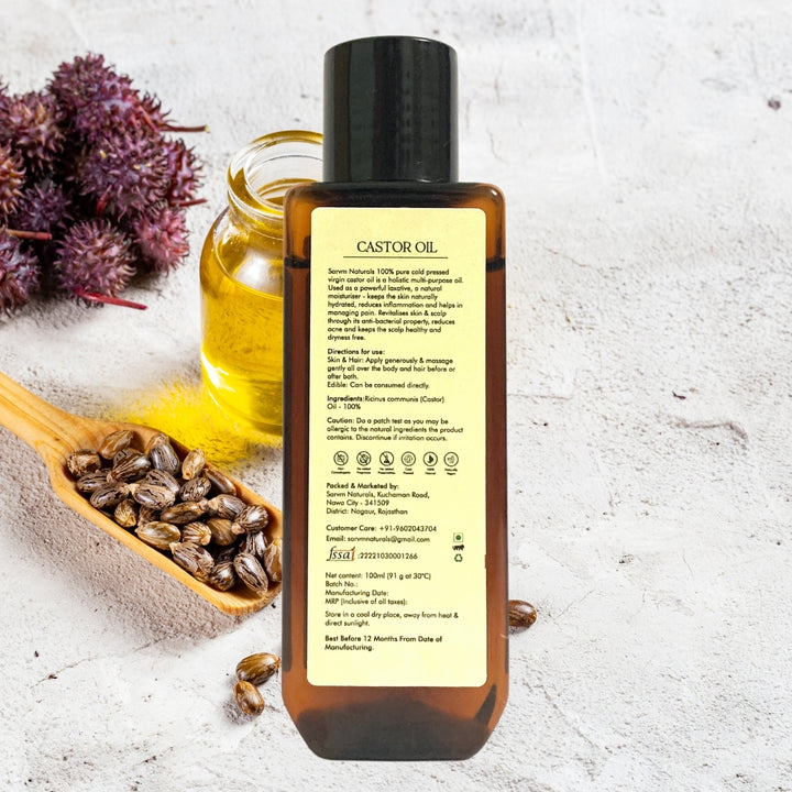 Cold Pressed Virgin Castor Oil | Muti-Purpose | Scalp Friendly & Skin Nourishing