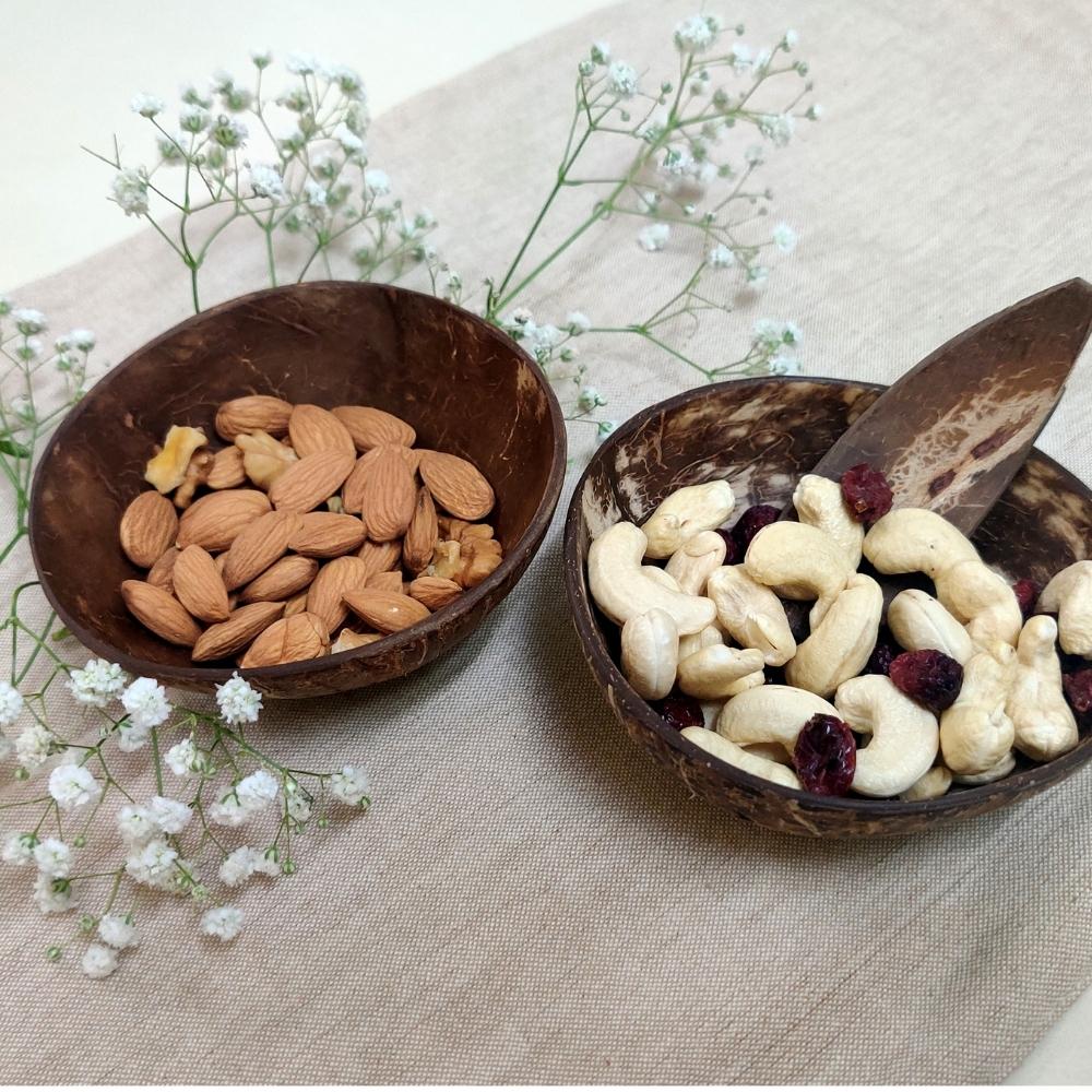 Coconut Shell Snack Bowls | Natural | Handcrafted | Small Bowl | Set Of 4