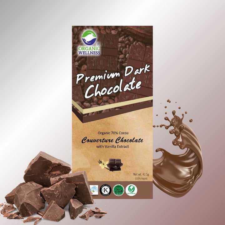 Premium Dark Chocolate | Couverture Chocolate | 100% Organic | 42.5 GM