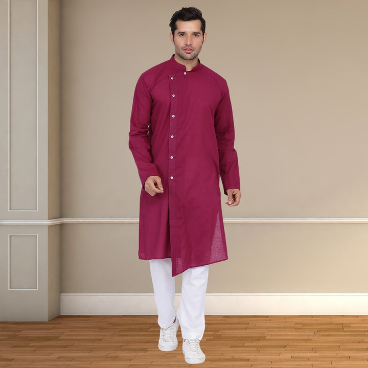 Marsala Long Kurta | Cotton | Marsala Pink