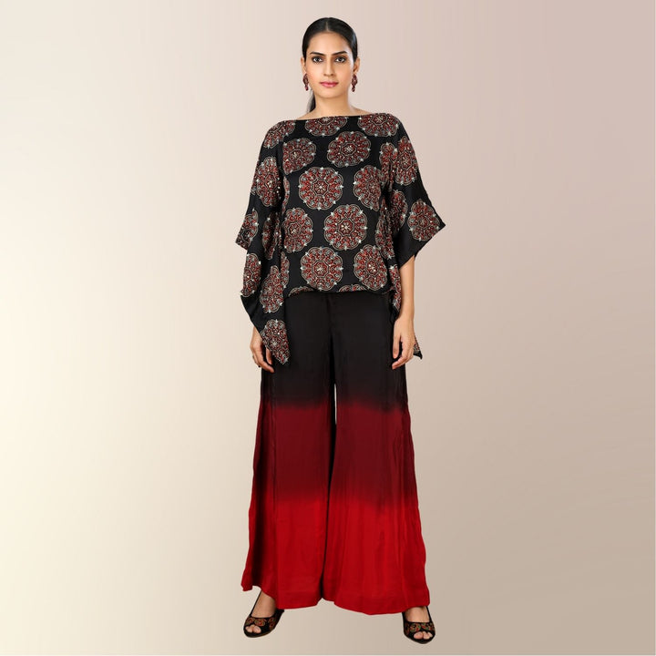 Passiflora Ajrakh Women Co-ord Set | Embroidered | Stunning & Stylish | Vibrant