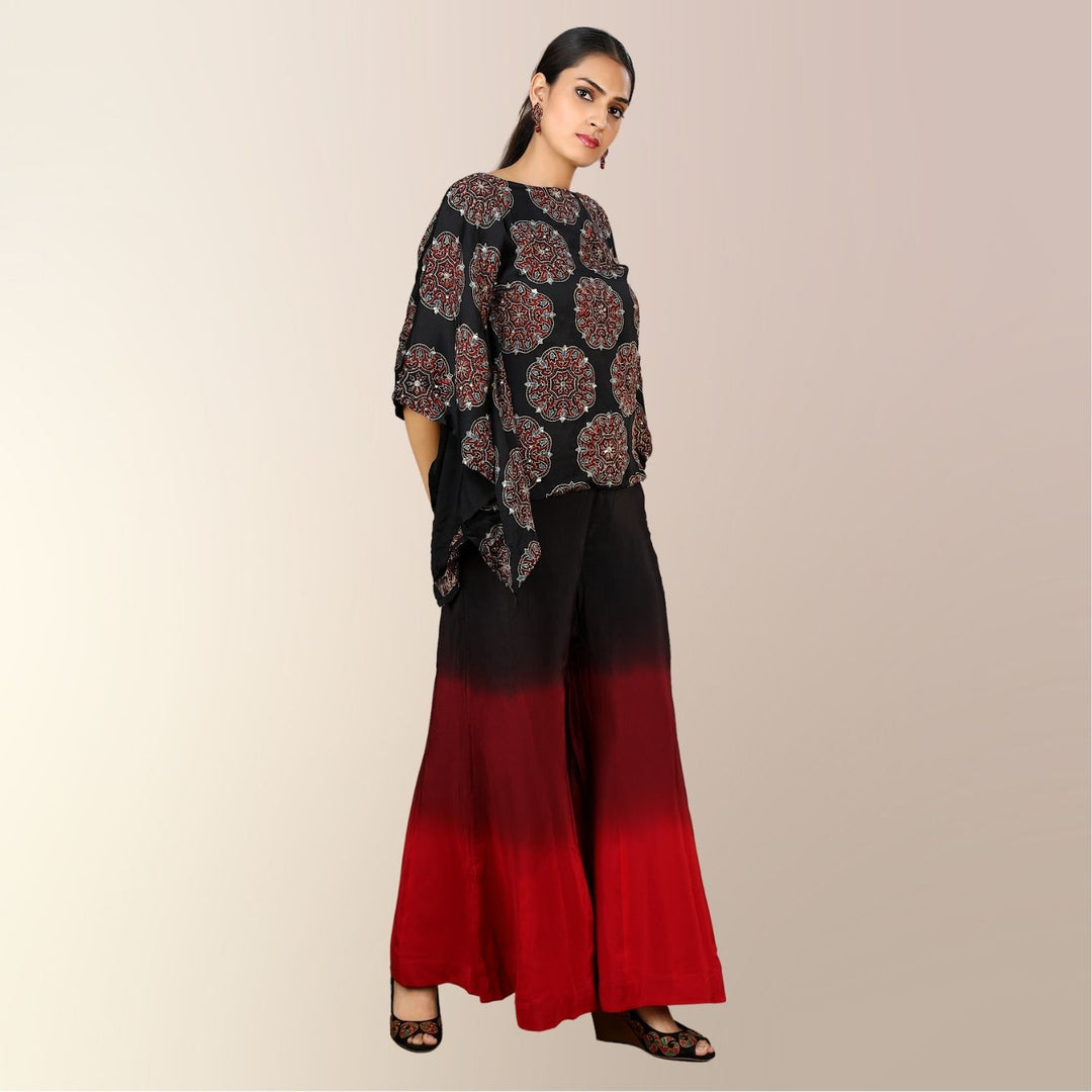 Passiflora Ajrakh Women Co-ord Set | Embroidered | Stunning & Stylish | Vibrant