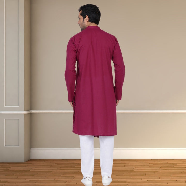 Marsala Long Kurta | Cotton | Marsala Pink