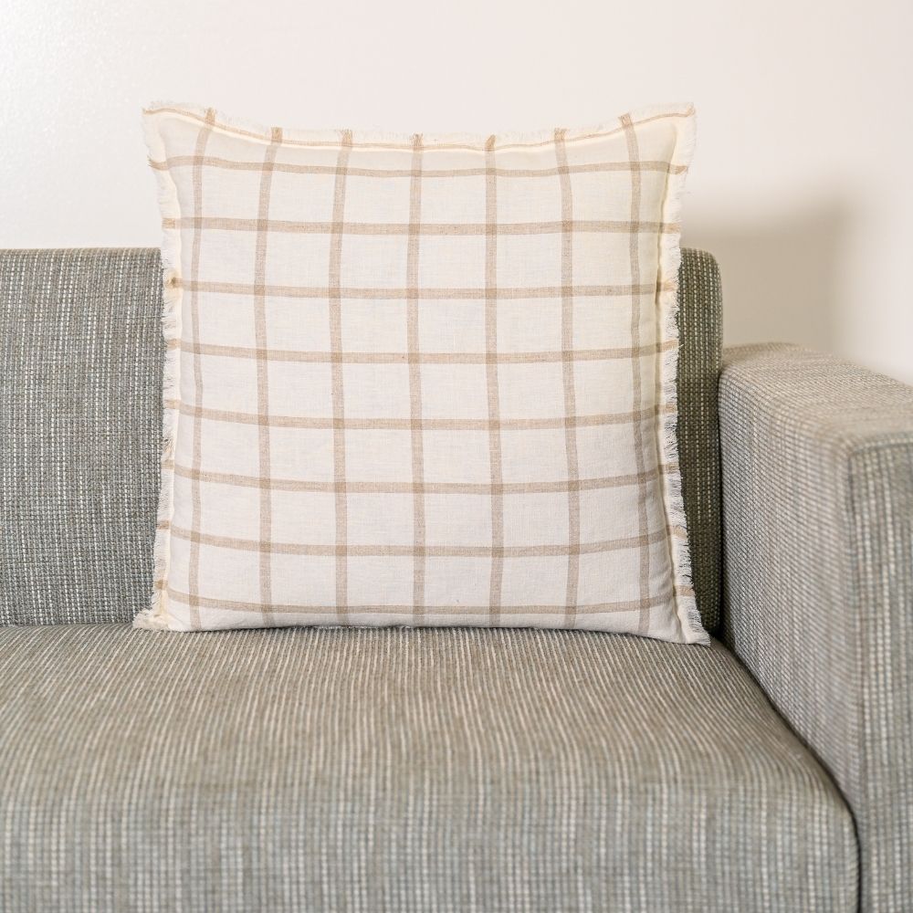 Check Cushion Covers | Subtly & Sustainably Made by Artisans | Eye-Catching