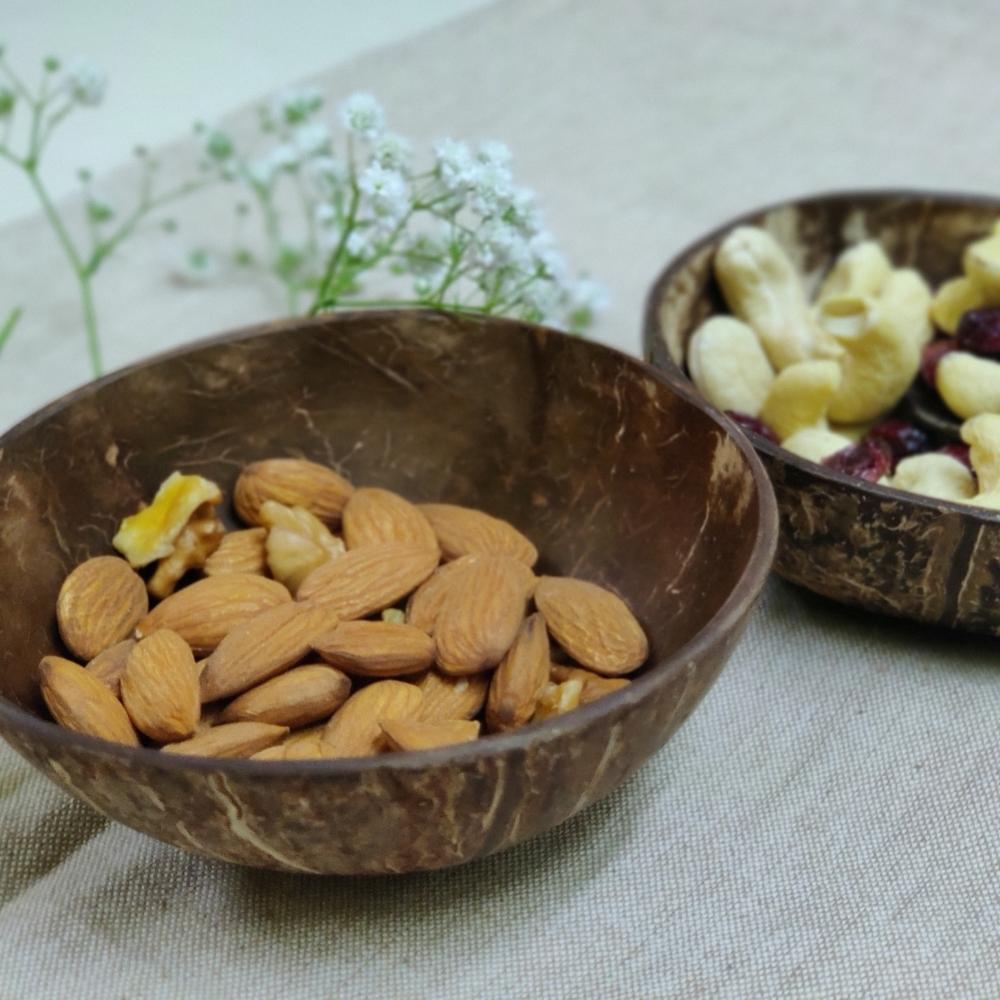 Coconut Shell Snack Bowls | Natural | Handcrafted | Small Bowl | Set Of 4