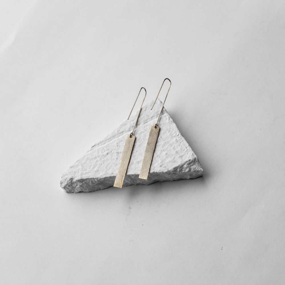 Hook Up | Gold Finish Brass Earrings | Hand-Crafted | Sustainable | For Subtle Styling