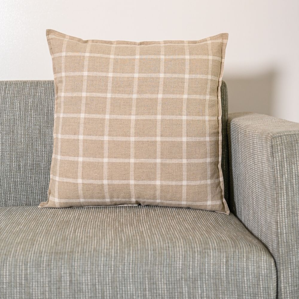 Check Cushion Covers | Subtly & Sustainably Made by Artisans | Eye-Catching