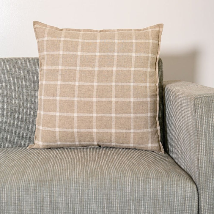 Check Cushion Covers | Subtly & Sustainably Made by Artisans | Eye-Catching