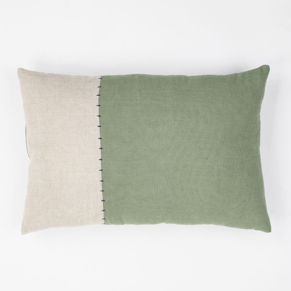 Ethereal Linen Pillowcase | Breathable and Soft Texture | Oatmeal and Olive