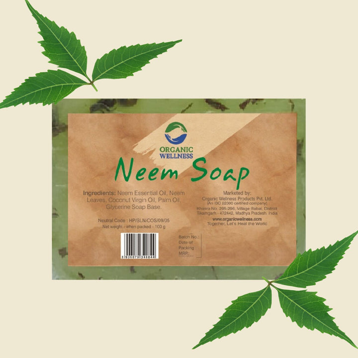 Natural Neem Soap | Antibacterial | 100% Vegan | Cruelty-Free | Paraben-Free | 100 GM