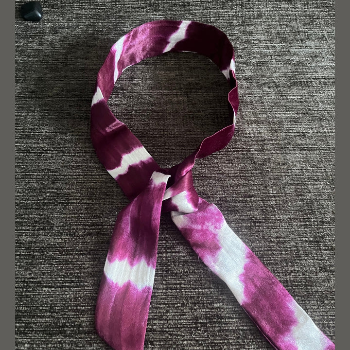 Tie-it-Yourself Headband For Women | Wine Coloured Silk Hair Band | Free Size