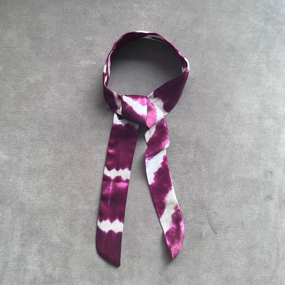 Tie-it-Yourself Headband For Women | Wine Coloured Silk Hair Band | Free Size