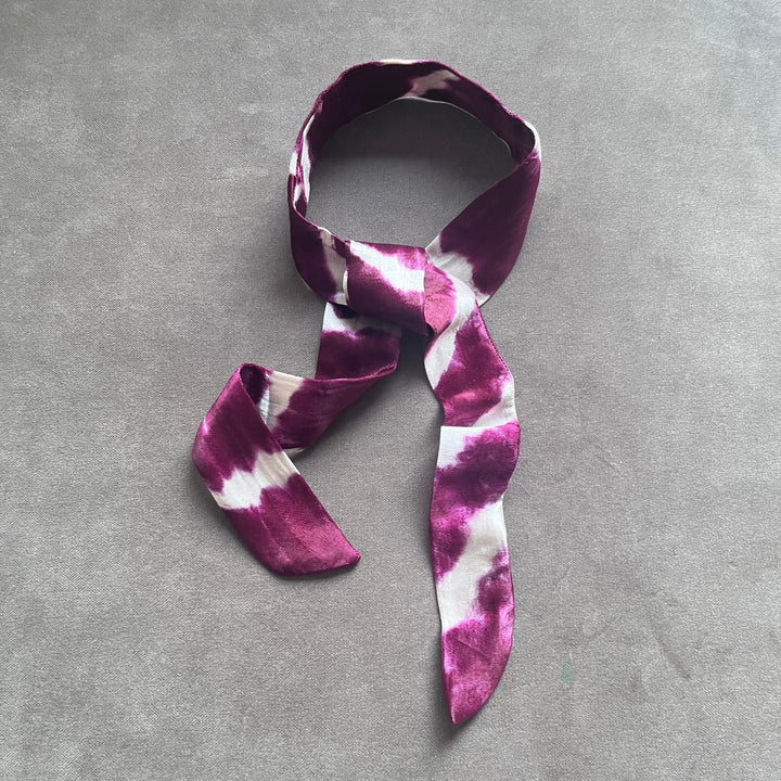 Tie-it-Yourself Headband For Women | Wine Coloured Silk Hair Band | Free Size