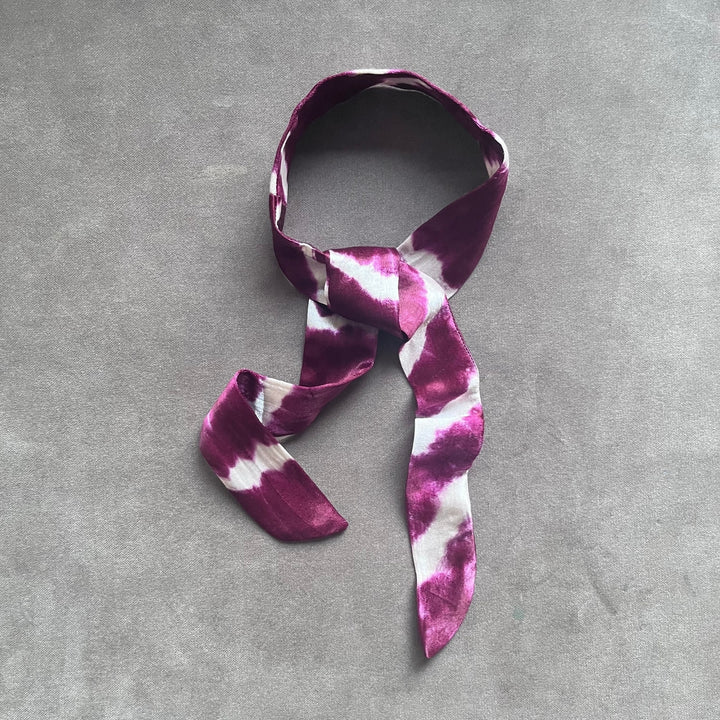 Tie-it-Yourself Headband For Women | Wine Coloured Silk Hair Band | Free Size