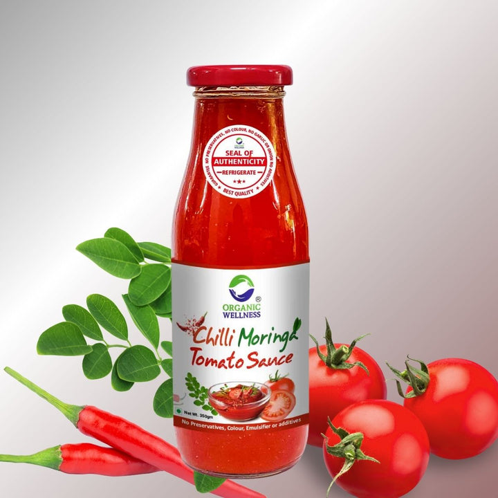 Chilli Moringa Tomato Sauce  | Emulsifier-Free | Made of Low Sugar | 350 GM