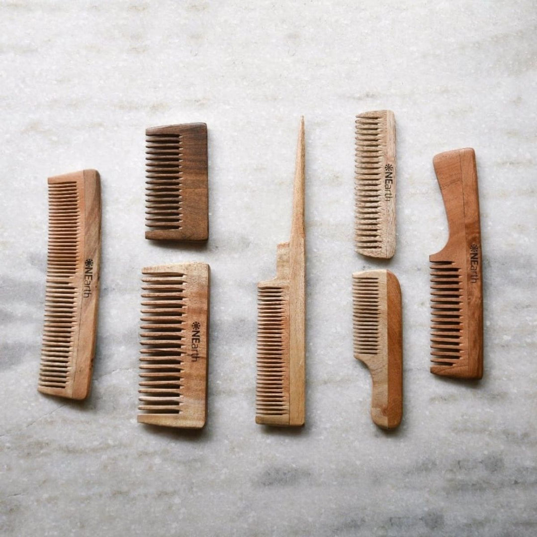 Handmade Neem Wood Comb | Eco-Friendly | Sustainable | Assorted Pack Of 7