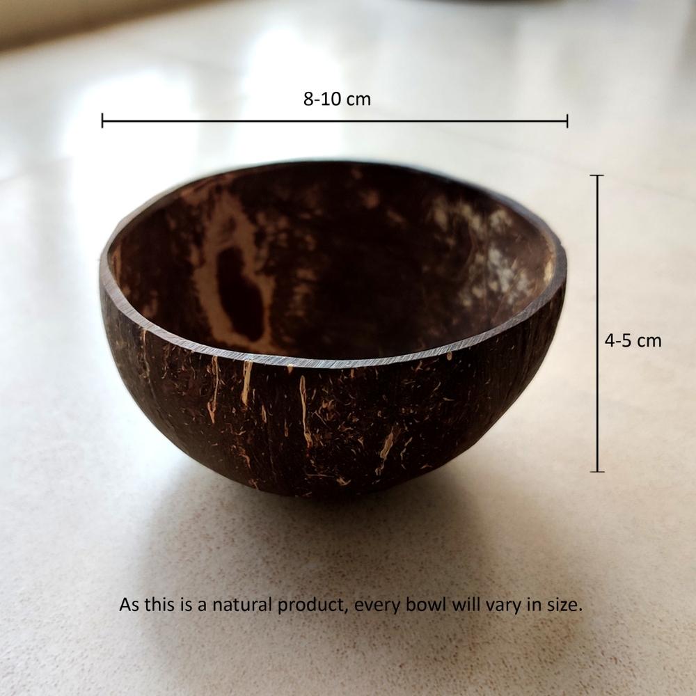 Coconut Shell Bowls | Serveware | Light Weight | Small | Set Of 4