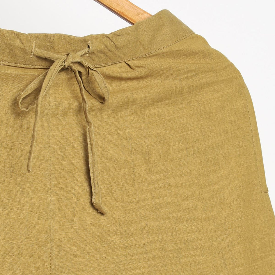 Womens Cotton Pants | Organic | Naturally Dyed | Hand Spun & Hand Woven | Camel