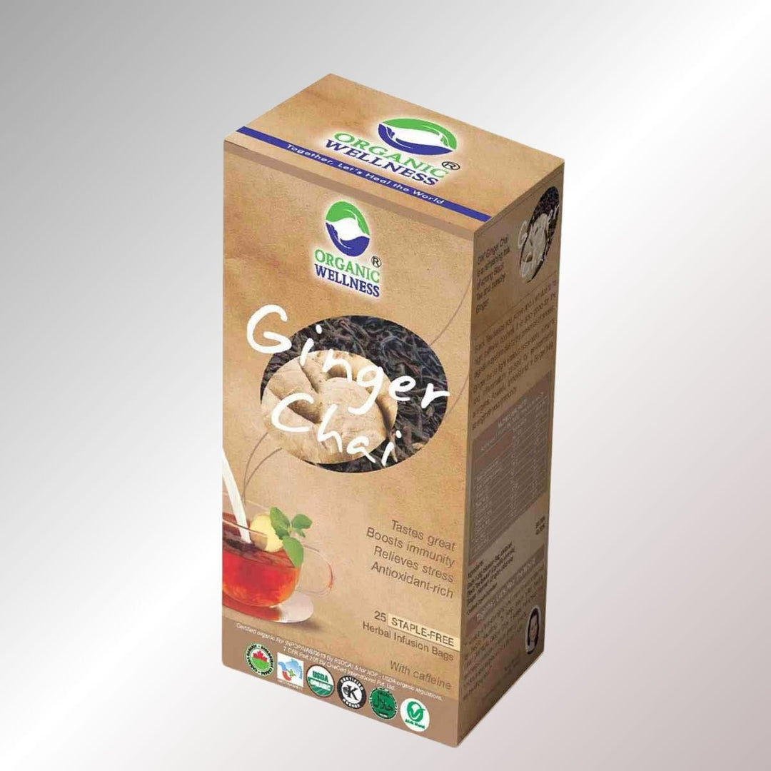 Ginger Chai Black Tea | Refreshing & Nurturing | Organic | 25 Staple Free Tea Bags