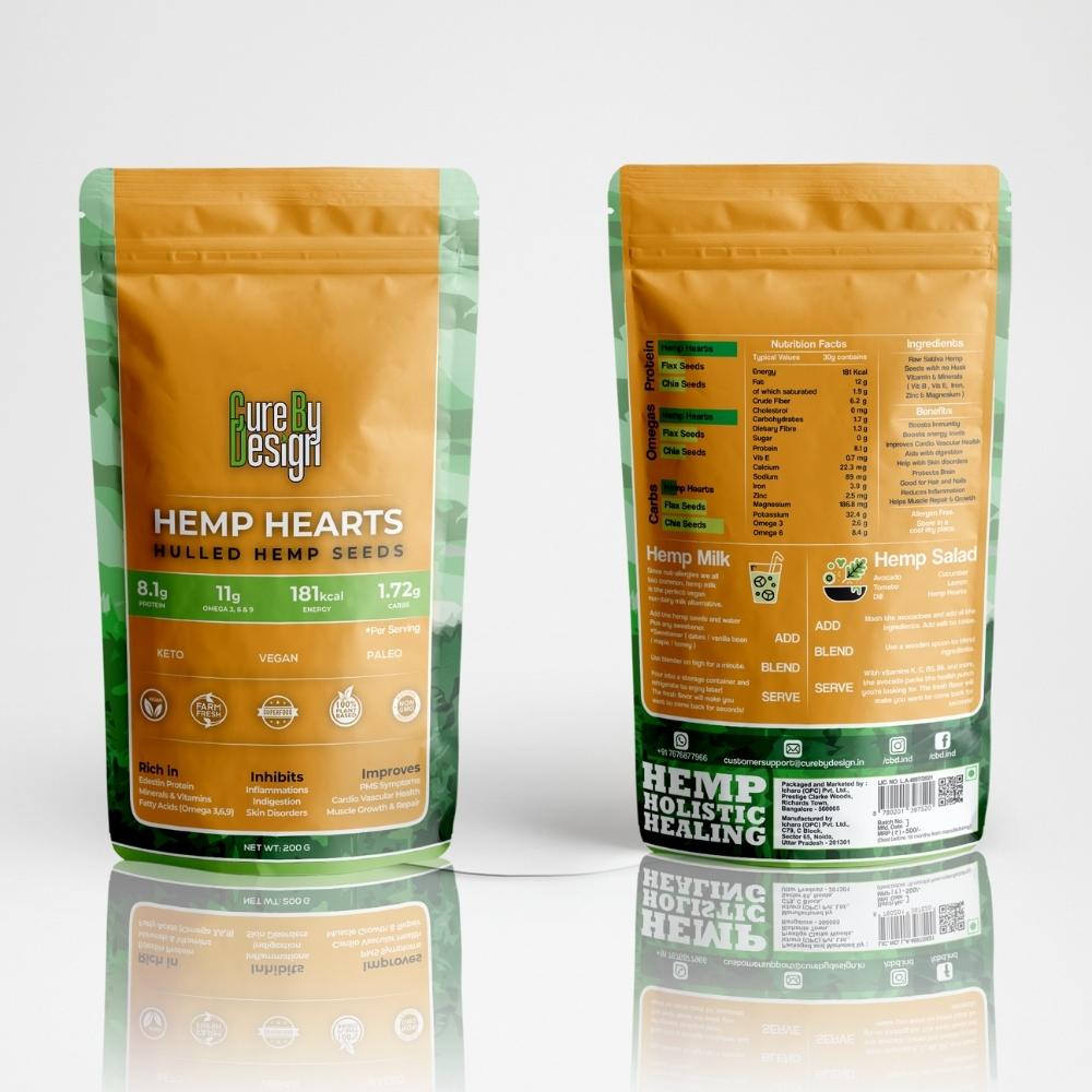 Hemp Hearts | Hulled Hemp Seeds| Protein Rich | Omega 3 & 6 | 200 GM